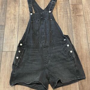 Old Navy Charcoal Denim Overalls